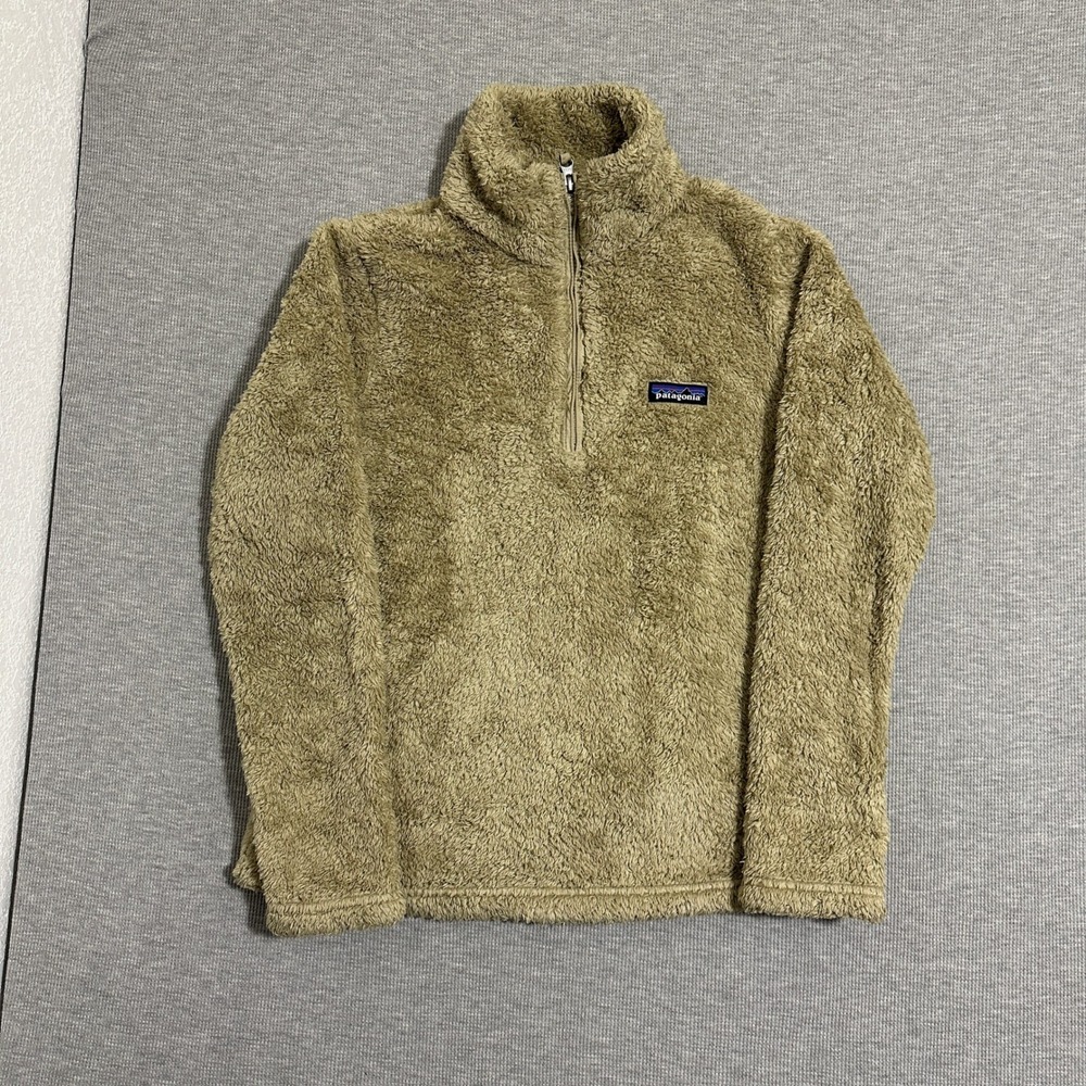 Patagonia Los Gatos 1/4 Zip Fleece Pullover ELKH Cap‎ Khaki Womens Size XS